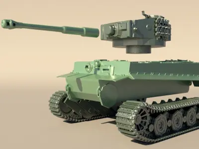 Tank Tiger I for 3Dprint 3D print model