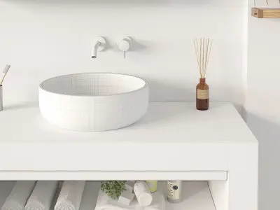 Bathroom vanity cabinet with bowl sink Free 3D model