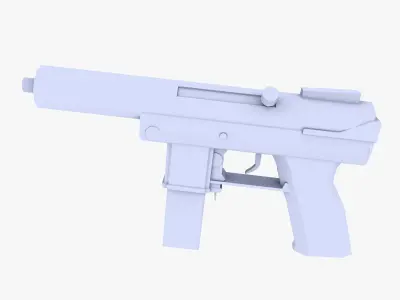 Tec 9 Submachine Gun Low-poly 3D model