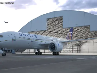 United Airlines Boeing 787-8 Dreamliner 3D model