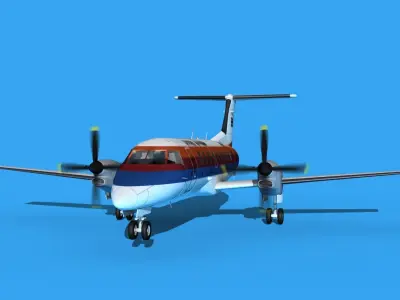Embraer EMB120 United Airlines Express 1 3D model