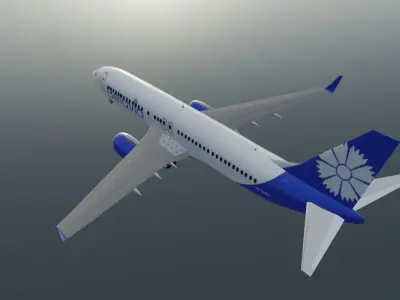 Belavia Boeing 737-800 low poly 3D Model  Low-poly 3D model