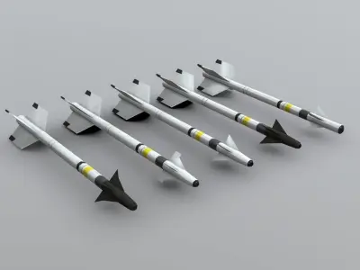  AIM-9 Sidewinder Pack Low-poly 3D model