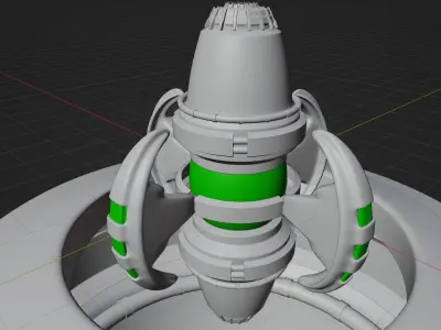 UFO 6 Underwater spaceship - Ovni - Flying Saucer 3D model