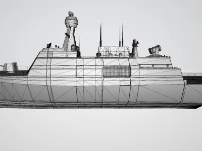 F-512 Milgem Buyukada Ada Class Corvette Low-poly 3D model