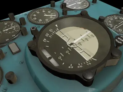 Mi-8MT Mi-17MT Right Panels Board English Low-poly 3D model