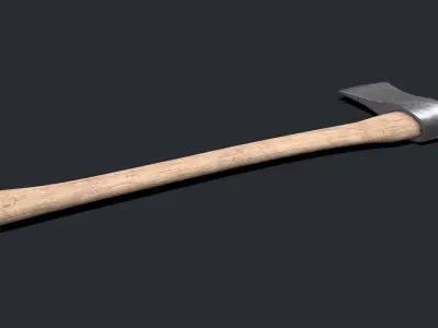 Lumberjack Axe Low-poly PBR Free low-poly 3D model