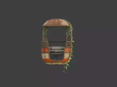 Forgotten Ferris Wheel Cart Low-poly 3D model