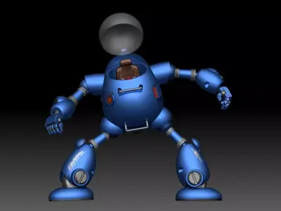 Red Ribbon Army Robot model kit articulate 3D print model