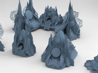 Tutankhamun pharaoh kit bash 3D model