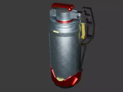 3D model of a Flashbang Grenade Low-poly 3D model