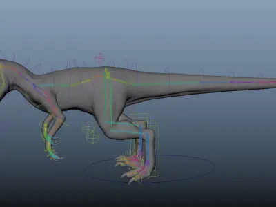 Velociraptor Low-poly 3D model