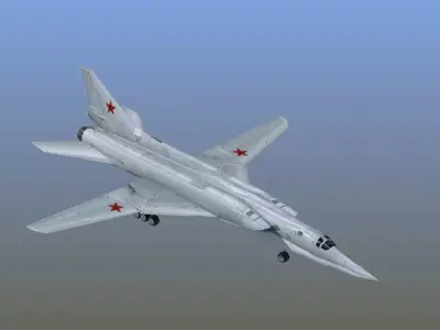 Tu-22 Backfire LD1 Low-poly 3D model