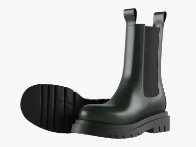 Chelsea Boots Green 3D model