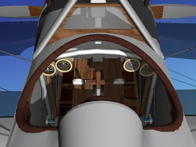 Nieuport 17 Fighter V09 RAF 3D model