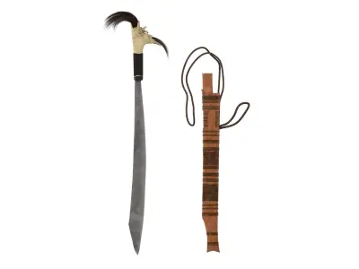 Mandau Knife  Low-poly 3D model