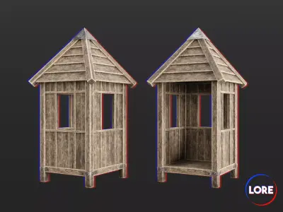 Medieval Defense Guardpost Small Low-poly 3D model