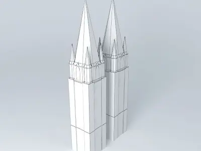 Twin towers Free 3D model