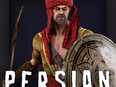 PERSIAN 4  Low-poly 3D model