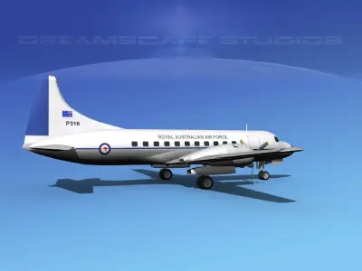 Convair C-131 Royal Australian AF 3D model