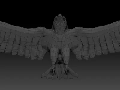 3D Eagle Low-poly 3D model