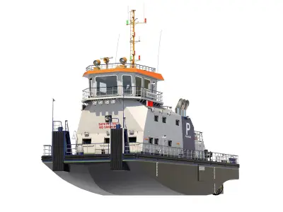 Push Boat 28m 3D model