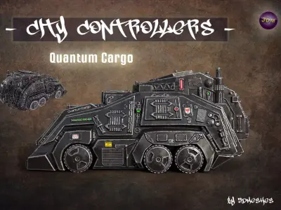 City Controllers - Quantum Cargo - PBR lowpoly Low-poly 3D model