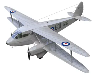 de Havilland DH89 Dragon Rapide 3D model
