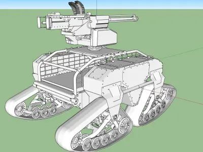 Unmanned Ground Attack vehicle - UGAV MUTT - J5 INTEGRATOR ARGO 3D model