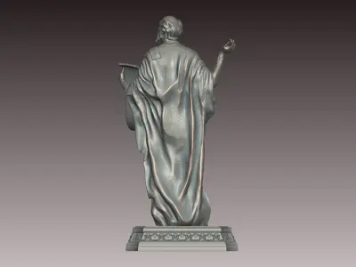 Ancient Philosopher Statue 3D print model