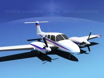 Piper PA-44-180T Turbo Seminole V10 3D model