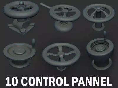 Control Panel IMM Brushes and 3D Models Vol 1 3D model