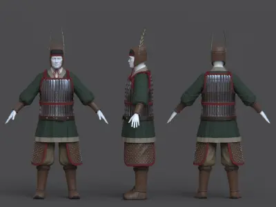 05-Ancient Chinese Armor-Han dynasty 3D model