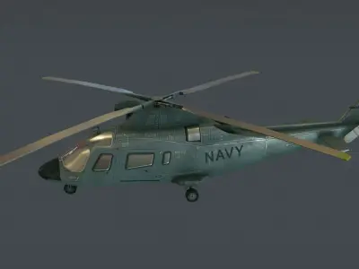 Agusta AW-109 Low-poly 3D model