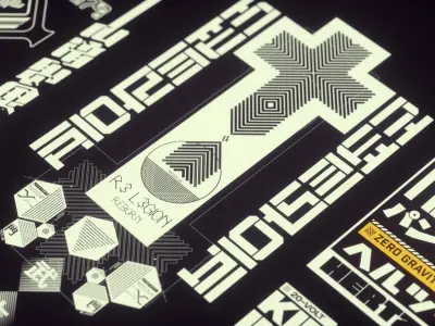 60 Cyberpunk Decals Vol-02 Texture