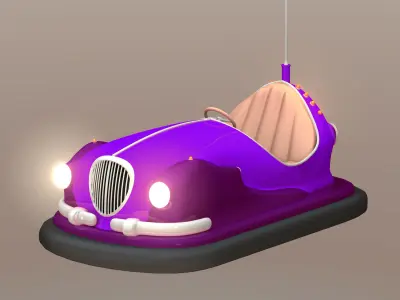 bumper car Free 3D model