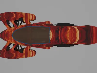 District 9 orange quad bike 3D model