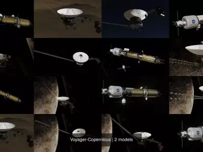 Voyager-Copernicus nasa spacecraft on mars 3D Model Collection