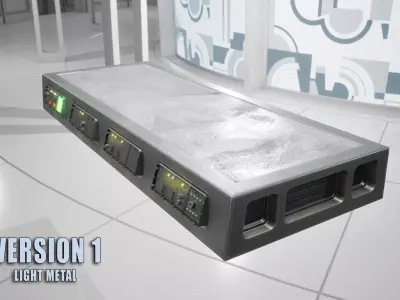 Carbonite Slab Low-poly 3D model