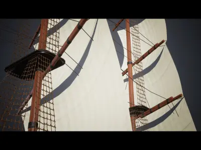 Pirate Ship Low-poly 3D model