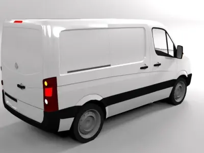 VOLKSWAGEN VW CRAFTER 2007 LOWPOLY Low-poly 3D model