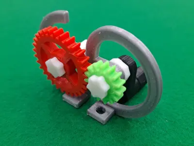 Spur Gear Keychain Made with 3D Printer Free 3D print model