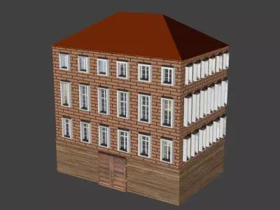 18th Century Building Day And Night Files Free low-poly 3D model