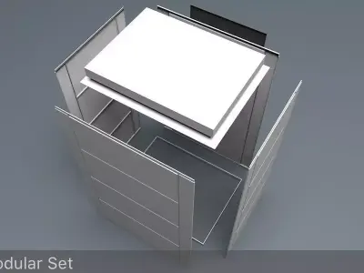 NAS Battery Modular Set Low-poly 3D model