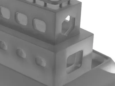 Cruise Ship Low-poly 3D model