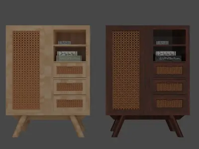 Five Types of Rattan Furniture 3D model