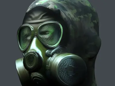 Helmet 3d model military combat Military scifi Low-poly 3D model Low-poly 3D model