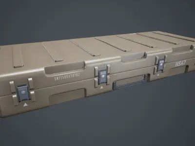 Animated Military Case 05 Low-poly 3D model