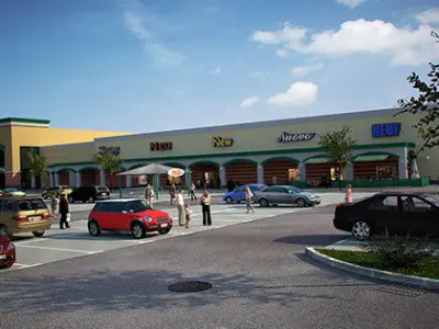 Retail Store Mall M1 Full Textured Scene Low-poly 3D model