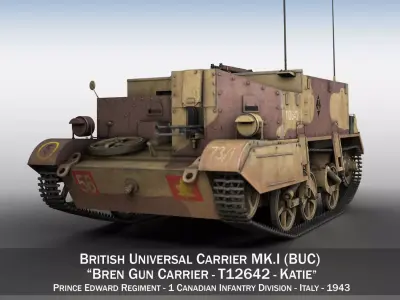 Bren Gun Carrier MK I - BUC - T12642  3D model